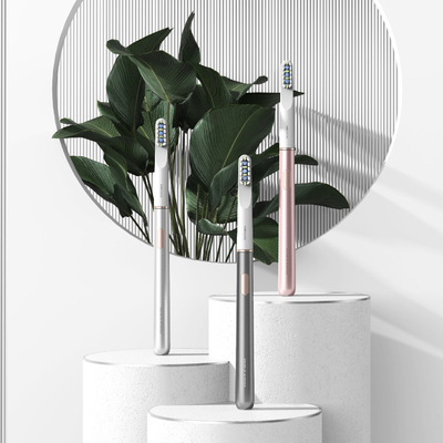 High-Performance Stand Type Sonic Toothbrush - Battery Powered Rechargeable With 2 Brush Heads