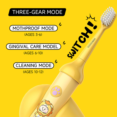 Kids Electric Toothbrush with 2 Min Smart Timer, IPX7 Waterproof