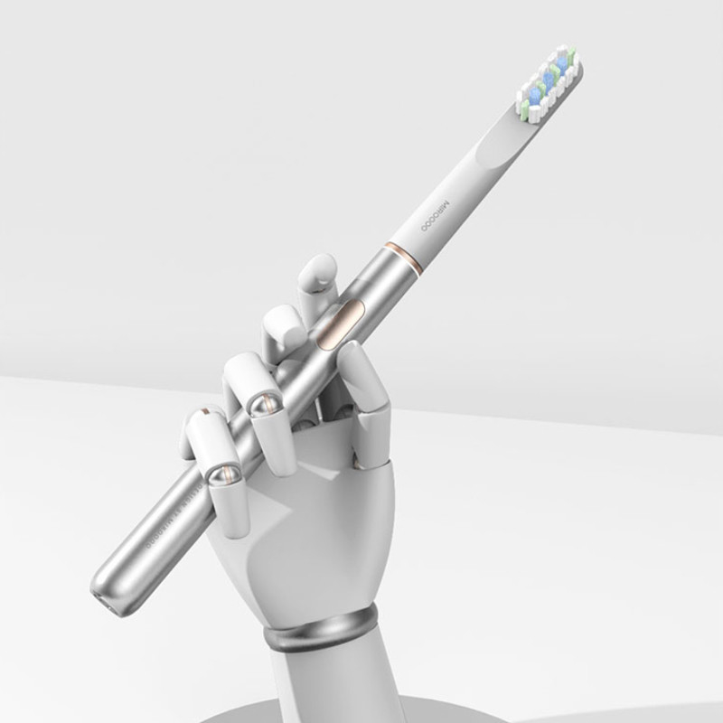 High-Performance Stand Type Sonic Toothbrush - Battery Powered Rechargeable With 2 Brush Heads