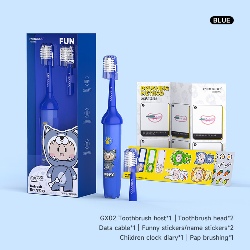 GX02 Sonic Waterproof Electric Toothbrush ,2 Min Smart Timer Children Electric Toothbrush